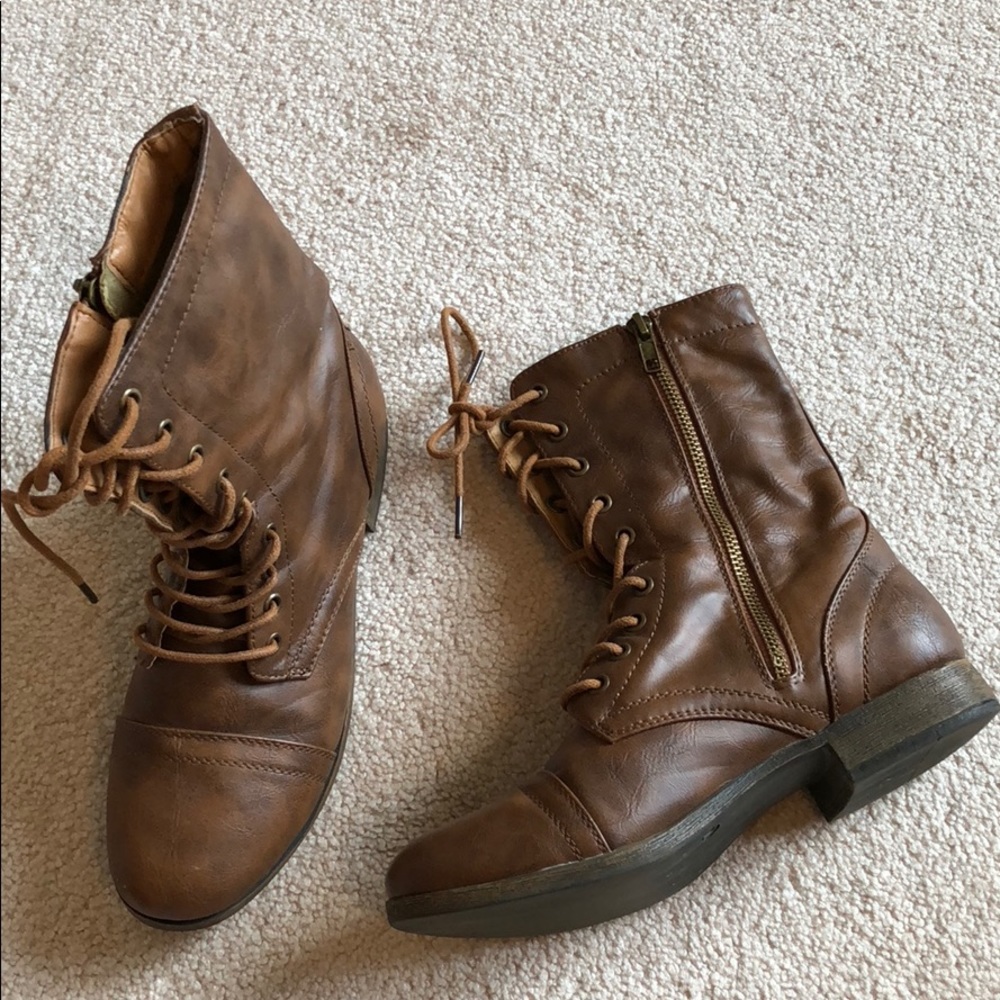 Brown Combat Boots